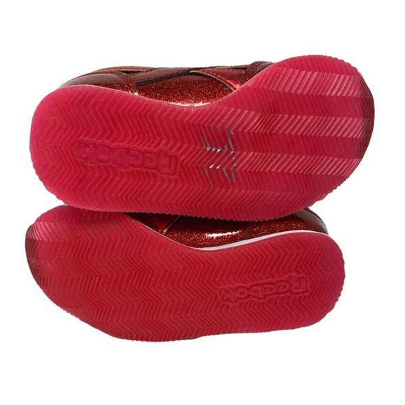 New Reebok Royal Classic Jogger 3 Toddler Red Glitter Shimmer Shoes Sz 8.5 NWOB - Picture 6 of 10